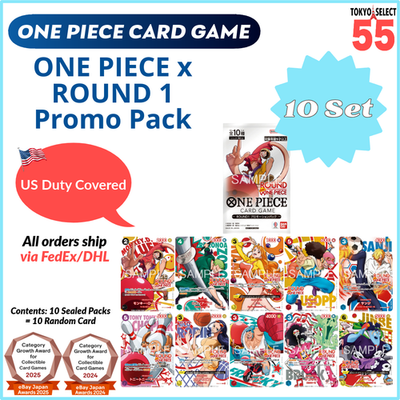 ONE PIECE × ROUND 1 2026 Promo 1 Pack SEALED Random 10 Set