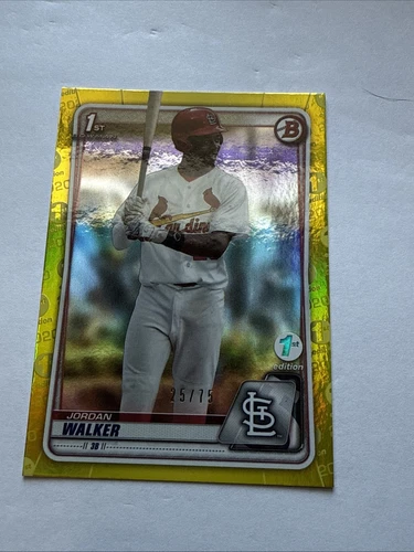 2020 Bowman Draft 1st Edition - Jordan Walker #BD-57 Yellow Foil /75 (RC)