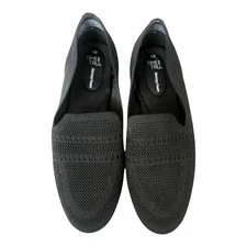Time & Tru Women’s Knit Loafers Flats Black Memory Foam Comfort Shoes Size 10