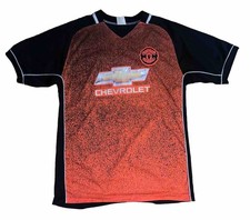 VTG MANCHESTER UNITED Black Orange Chevrolet #3 Soccer Jersey Mens Sz L