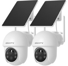 ARCCTV 4MP Wireless WiFi6 Outdoor Solar Security Camera Color Night Vision IP66