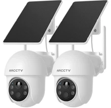 ARCCTV 4MP Wireless WiFi6 Outdoor Solar Security Camera Color Night Vision IP66