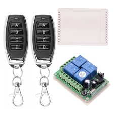 DC 12V Remote Control Switch 4 Channel Universal 433Mhz Momentary Switch