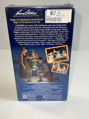 Cinderella VHS Factory Sealed Rodgers & Hammerstein's RARE Slipcase! - Picture 2 of 6