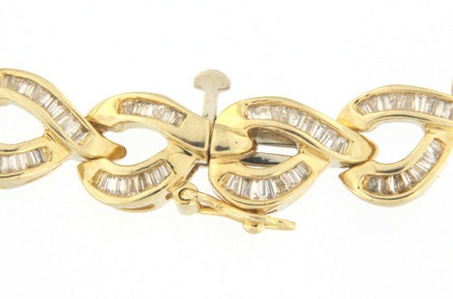 Exquisite Fine Gold Diamond Tennis Bracelet 3.20 TCW 14k Yellow Gold 7" Inch - Picture 3 of 5