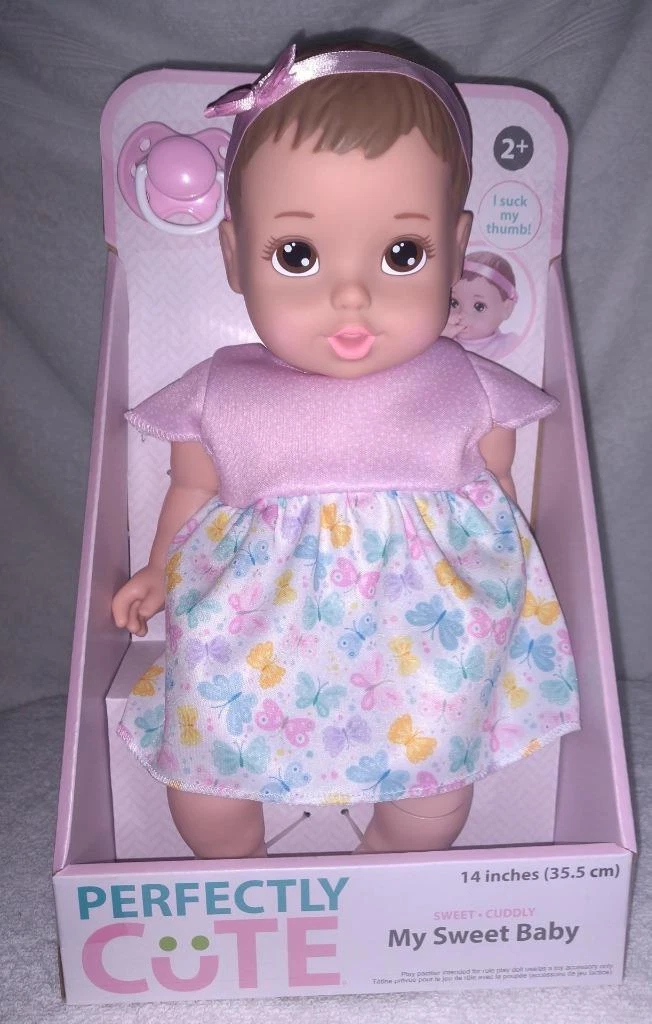 Perfectly Cute My Sweet Baby Brown Hair Girl Doll with Brown Eyes