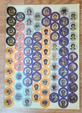 1983 7-11 Slurpee Cup Uncut Sheet 76 3D Football Coins Disc Montana Harris Fouts
