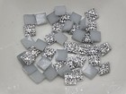 500 pcs Silver Acrylic Square Flatback Dotted Rhinestone Gems 6X6mm | eBay