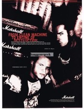 2001 MARSHALL Amplifiers WAYNE of Static X, M-33 of Powerman 5000 Vintage Ad