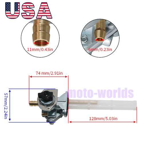 Fuel Tank Switch Valve Petcock For Kawasaki ZR1200 ZRX1200R 2001-2008 51023-1260 - Picture 2 of 9
