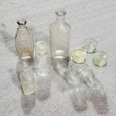 Assortment of Decorative Miniature Glass Bottles 7 pc