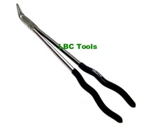 16" LONG NOSE PLIERS LONG REACH BENT NOSE PLIERS 90 DEGREE CR-V FOAM GRIPS TOOLS