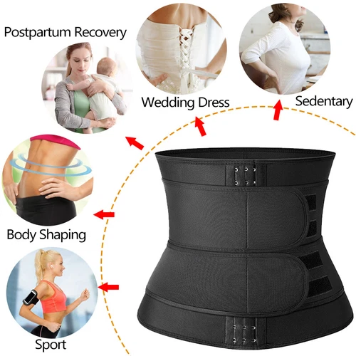 Women Waist Trainer Neoprene Belt Sweat Body Shaper Tummy Control Sauna Girdle - Picture 10 of 49