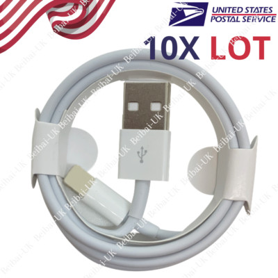 10X Bulk Lot USB Fast Charger Cable For A pple i-Phone 14 13 11 8 7 Charge Cord