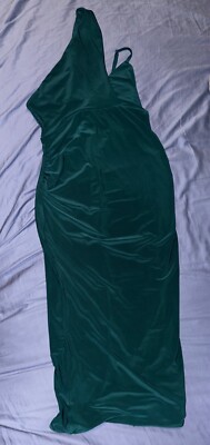 Club L London Green Sleeveless Asymmetrical Maternity Midi Dress | eBay
