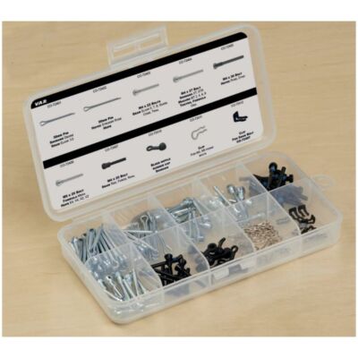 VAR Scheibenbremssicherungs-Set Bremsbelaghalterungen Sortierbox