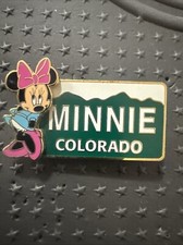 Disney Across America Colorado License Plate Minnie Mouse RARE LE 2000