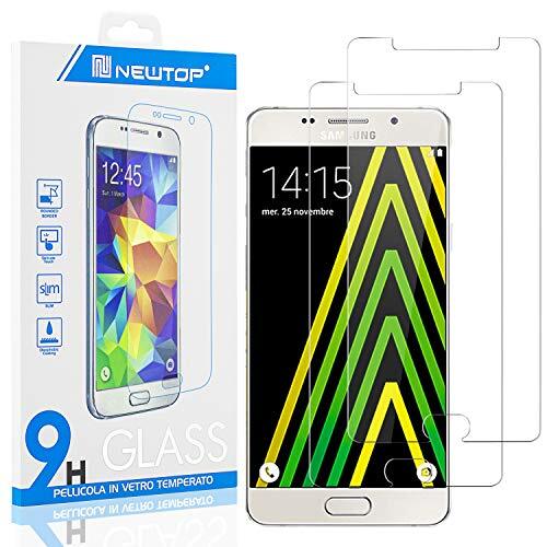 N NEWTOP [2 Pezzi] Pellicola GLASS FILM Compatibile per Samsung Galaxy A3 (o4f)