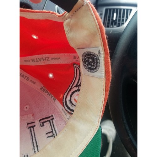 NHL Philadelphia Flyers Team Name and Logo 2 Tone Snapback Discolored Sweatband - Picture 9 of 10