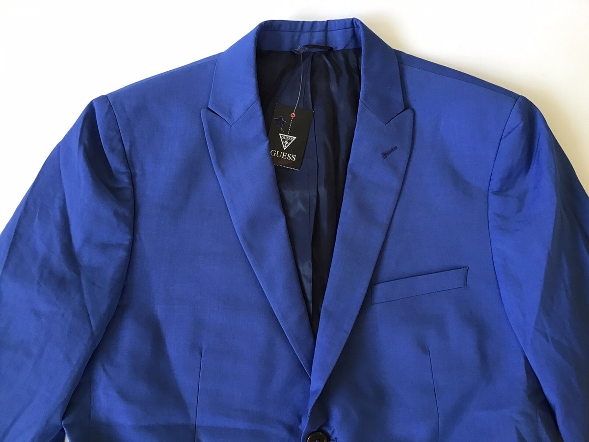 Blazer élégant Guess By Marciano Pour Homme - Bleu Denim, Taille EU 50/US 42, Neuf Avec étiquettes