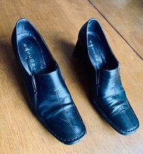 Vero Cuoio Basconi Women's Shoes Made in Italy Black Leather Size 36 US 5.5