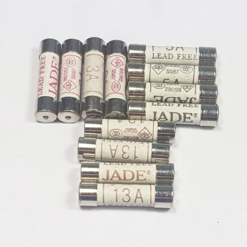 12 PIECE KIT CERAMIC FUSE DOMESTIC HOUSEHOLD MAINS PLUG CARTRIDGE FUSE 3A 5A 13A - Picture 1 of 3