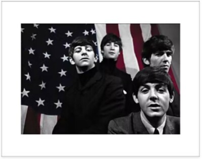 The BEATLES - American Flag 28x36 Kunstdruck Poster Plakat Bild NEU