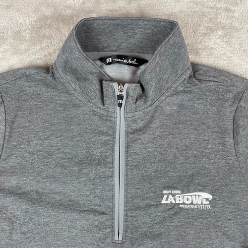 Pullover Travis Matthew Cuarto Cremallera Hombres Gris Medio Jimmy Kimmel LA BOWL NUEVO SIN ETIQUETAS - Imagen 4 de 13