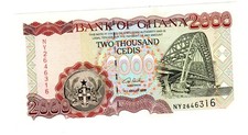 GHANA Billet 2000 CEDIS 2003 P30 BRIDGE NEW / UNC