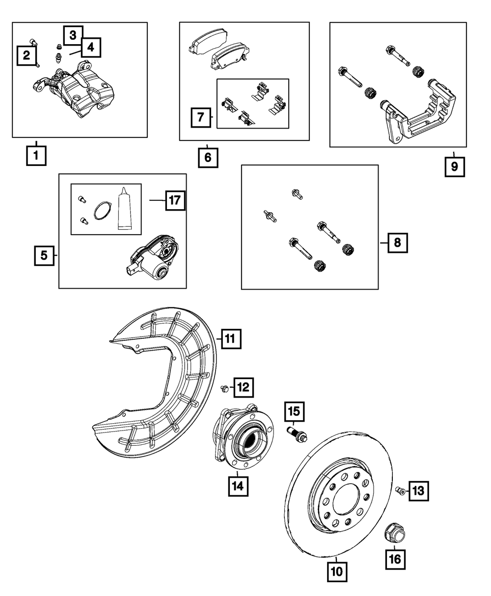 Genuine Mopar Disc Brake Pad Kit 68523693AB