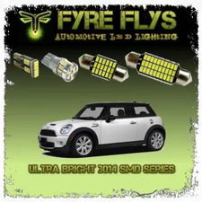 10x White LED Interior lights 3014 Series Package Kit for 2007-2014 Mini Cooper 