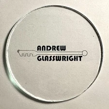 Small Clear Glass Disk Cut to size between 1 inch through 2 inches