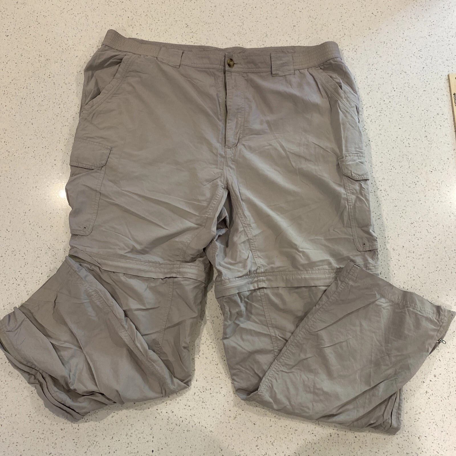Columbia PFG Convertible Men's Tan Pants Size XL 40x30" Inseam Insect Blocker