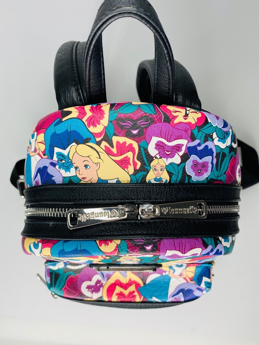 Loungefly Disney Parks Alice Wonderland Wild Flower AOP Mini 