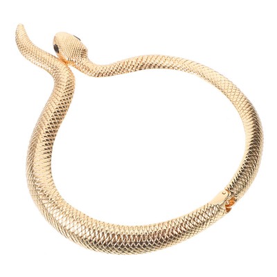 Weinlese-Schlangen-Choker-Halskette ägyptische goldene Schlangen-Halskette