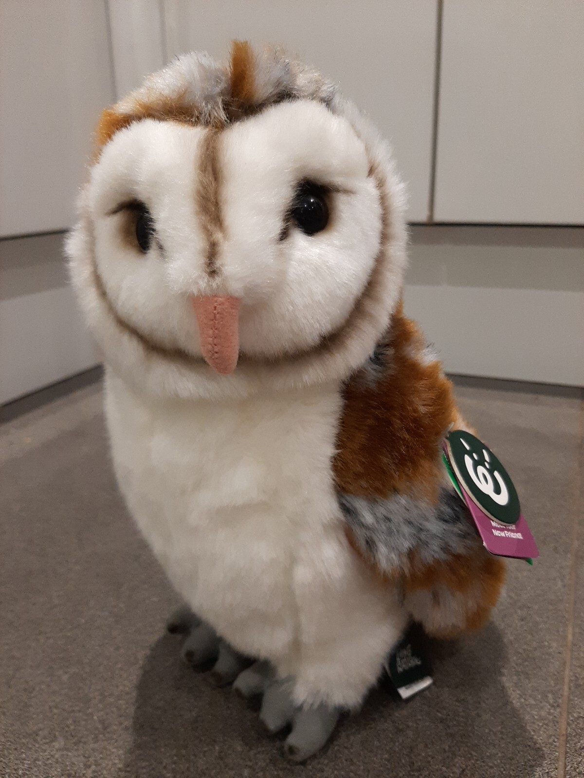 Living Nature Soft Toy Barn Owl Large 10"" AN358 Plush Toy Teddy