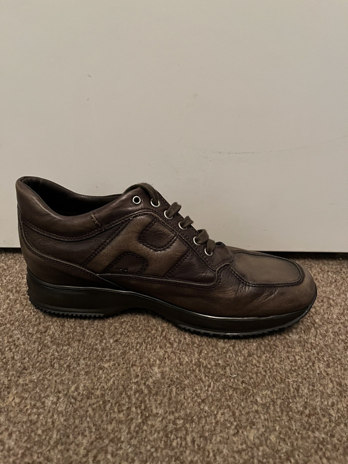 Hogan Interactive Brown Leather Trainers Sneakers… - image 4