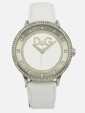 Dolce & Gabbana , D&G , DW0516 PRIME TIME Sparkling Crystals White Strap Watch