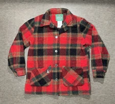Lumber Jac Vintage Canadian Wool Bell Shirt Buttons Women Size Medium