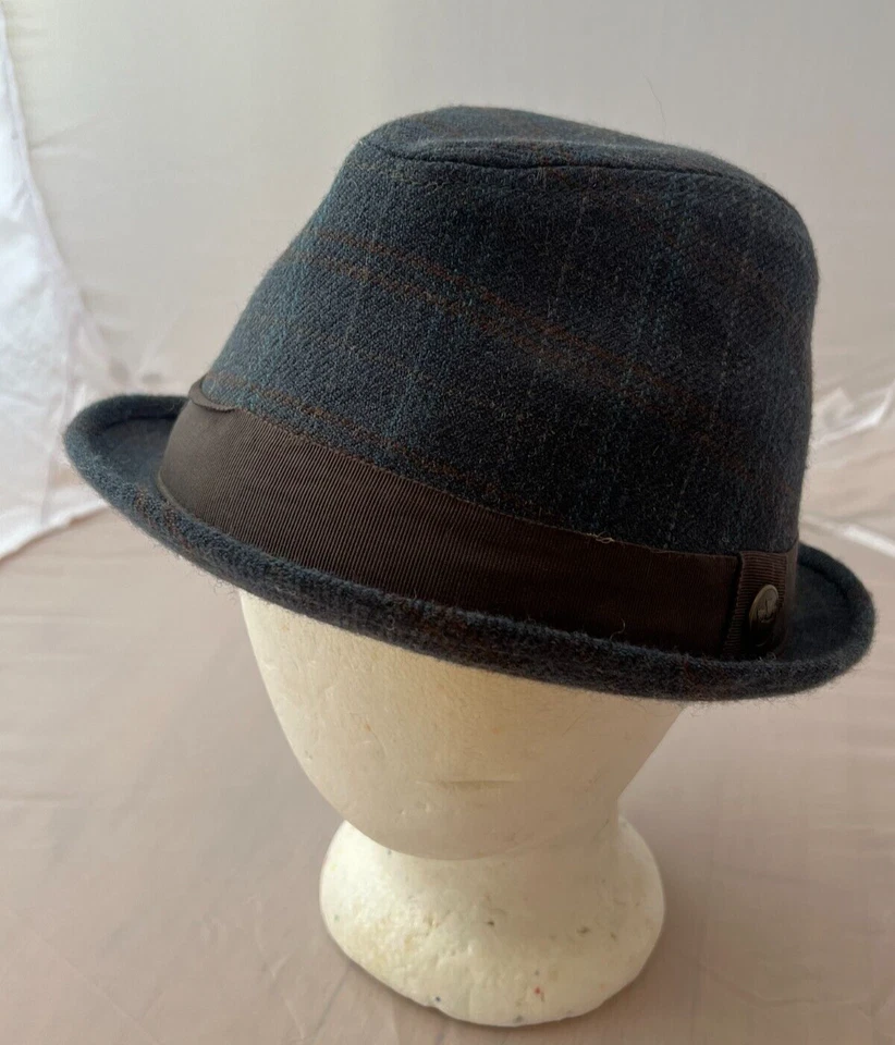 Sombrero Fedora Goorin Bros Para Hombre Azul A Cuadros Rayas Talla Grande Usado Poliéster Foto 2 de 4