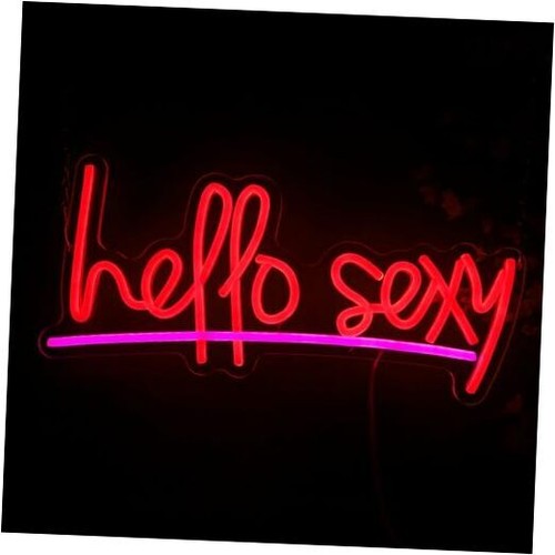 Hello Sexy Neon Sign Sexy LED Neon Sign Dimmable Wall Decor for Bar Game Room
