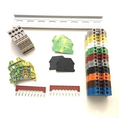 DIN Rail Terminal Blocks Kit by International Connector 20 Dinkle DK2.5N DIN Ter