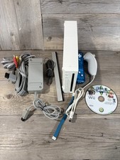 Nintendo Wii White RVL-001 Console Bundle w/ Controller Cords - Tested Working