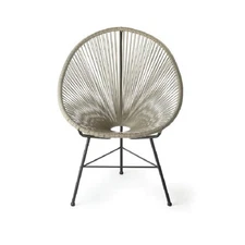 Dienna Outdoor Acapulco patio Vinyl Side chair In Gray