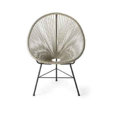 Dienna Outdoor Acapulco patio Vinyl Side chair In Gray