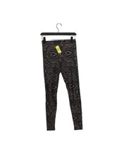 Topshop Women's Leggings UK 6 Black Paisley Viscose with Elastane Full length