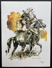 Stampa artistica erotica Paolo Eleuteri Serpieri - Indians (9) / firmata