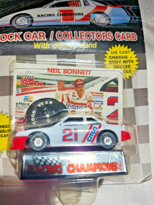 Neil Bonnett #21 Citgo Racing Champions 1989 Stock Car 1:64/Collectors Card