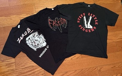 Punk Shirt Lot Medium Zero Boys Stiff Little Fingers The Faction