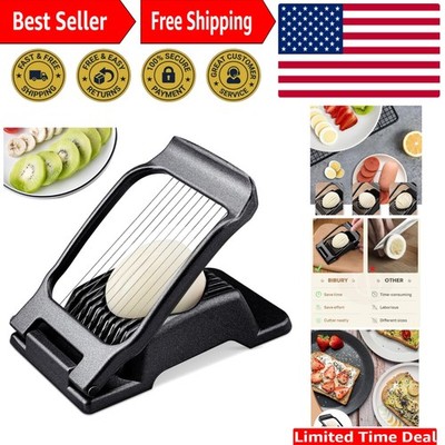 Luxury Egg Slicer and Cutter - Heavy Duty Aluminium & Stainless Steel, Dishwa...